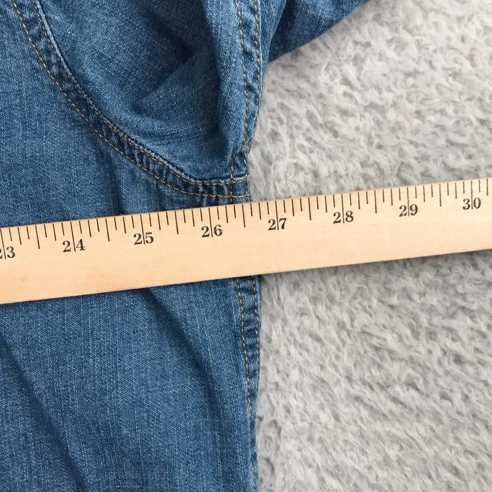 Levis Button Down Shirt Mens XXL Blue Cotton Denim Long Sleeve Workwear